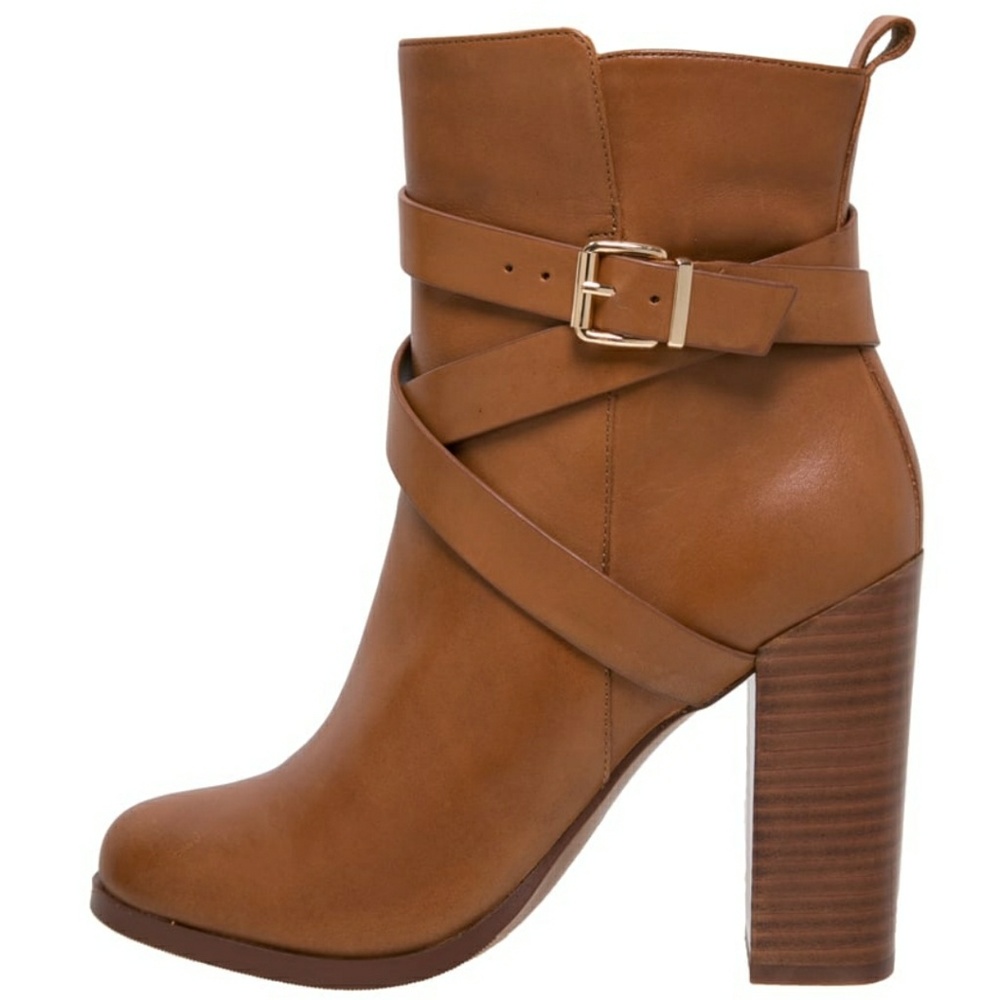 NEW👢Genuine Soft Leather Cognac / Camel Boots 9 - Picture 2 of 5